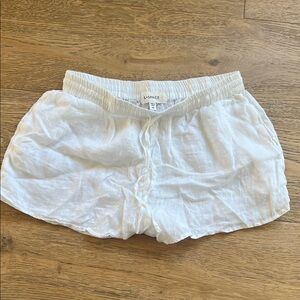 L*Space High Waist White Shorts